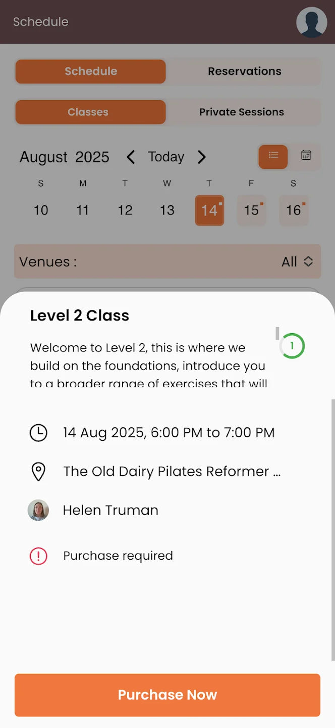 The Old Dairy Pilates app