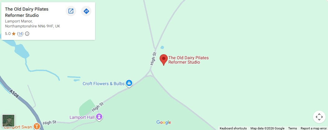 Map to The Old Dairy Pilates, Lamport Manor NN6 9HF