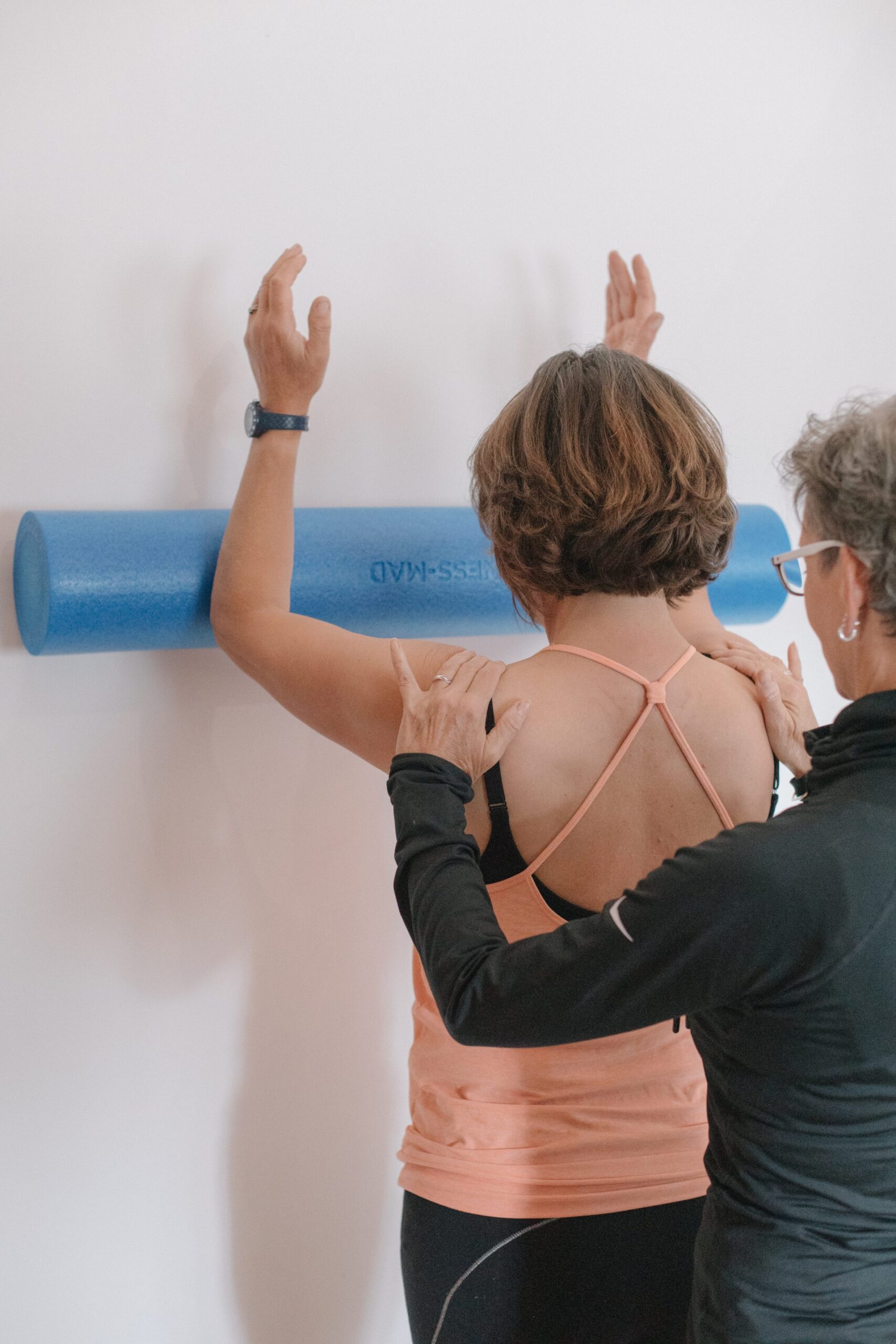 Foam roller Pilates exercise at The Old Dairy Pilates Studio