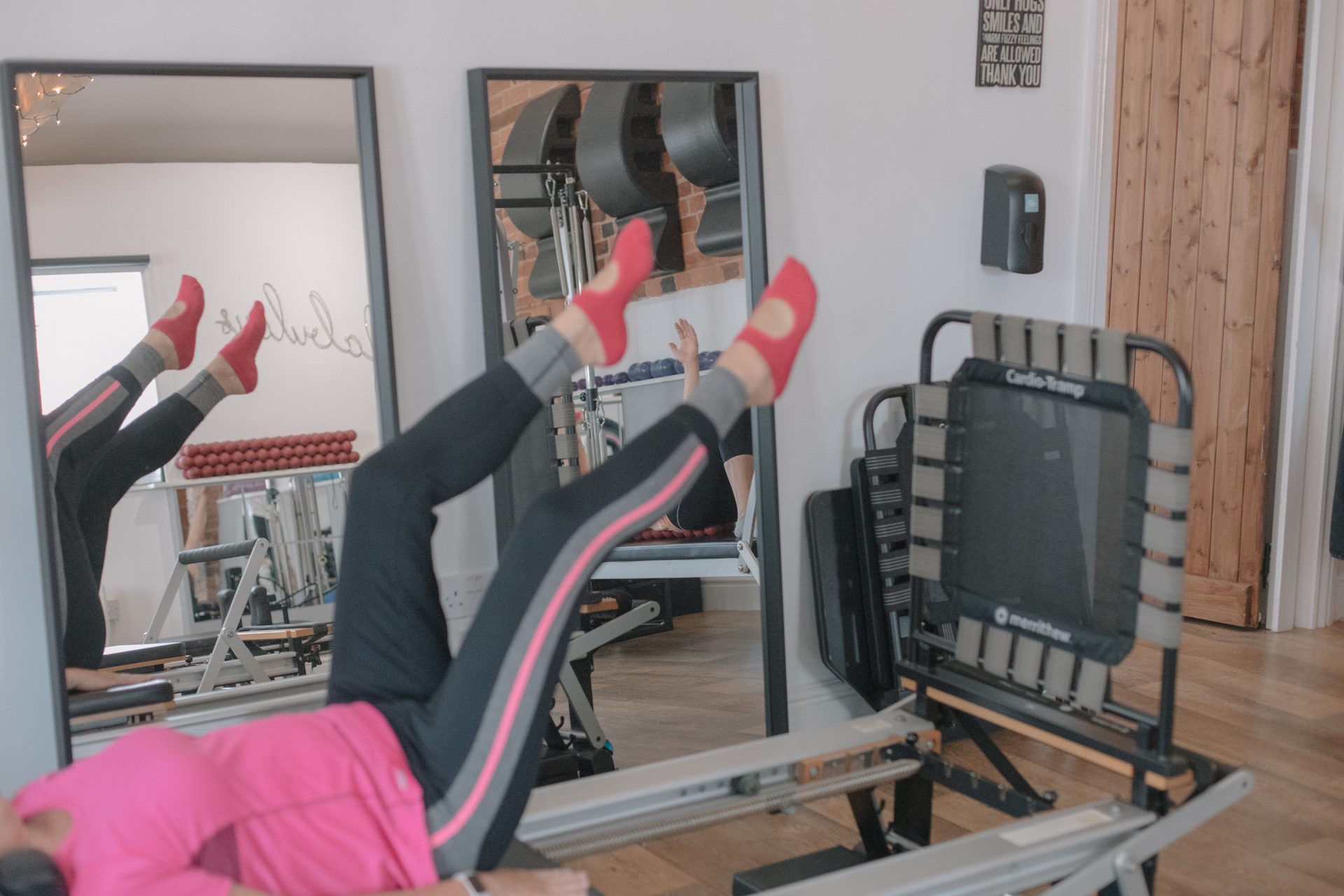 Jumpboard exercise on the Pilates Reformer